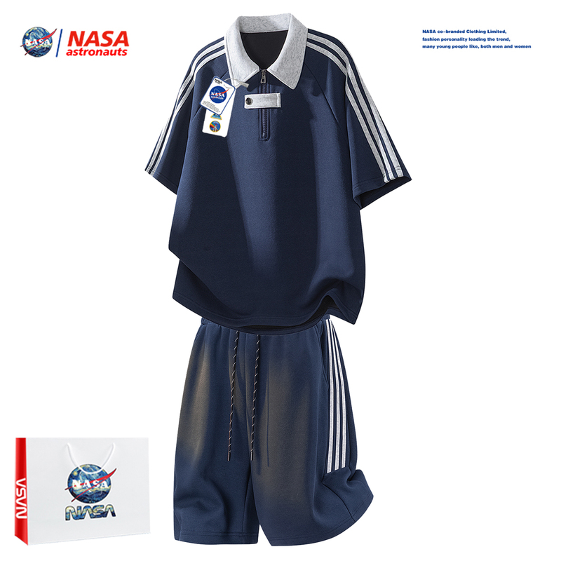Outlet Discount Sports Suit for Men and Women, Summer Loose Breathable American Style Two-Piece Set, Commuting Short-Sleeve Five-Point Shorts Outlet Discount Sports Suit for Men and Women, Summer Loose Breathable American Style Two-Piece Set, Commuting Short-Sleeve Five-Point Shorts