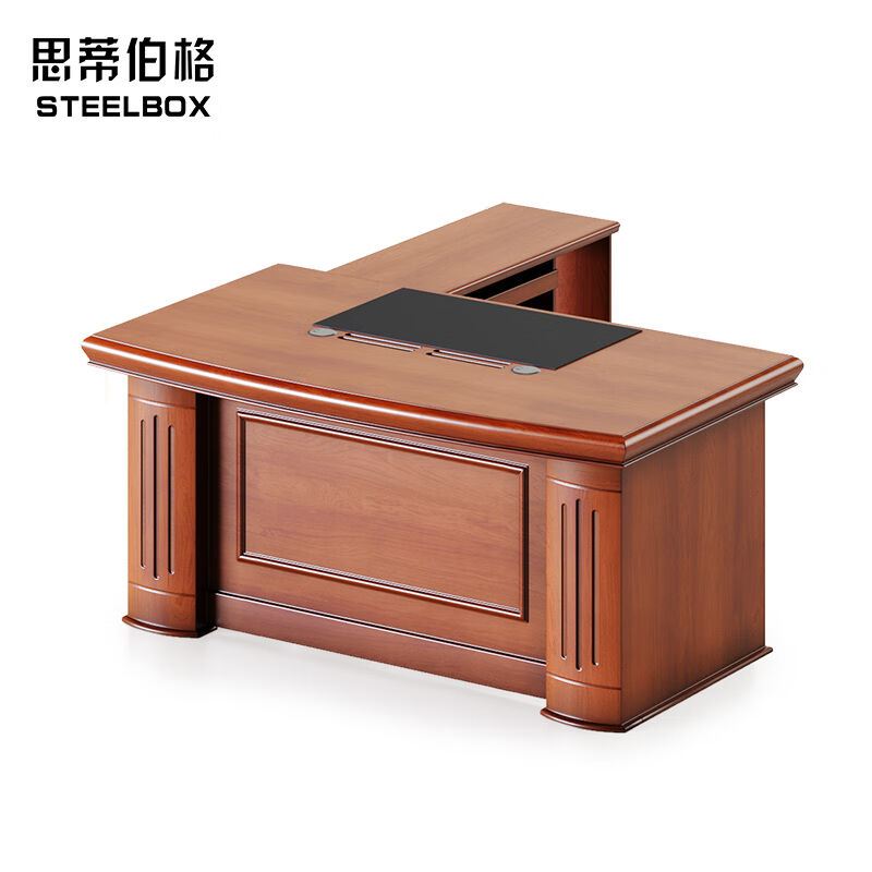 Sitiberg Steelbox paint class desk desk solid wood sticking leather table big banter boss table home write-Taobao