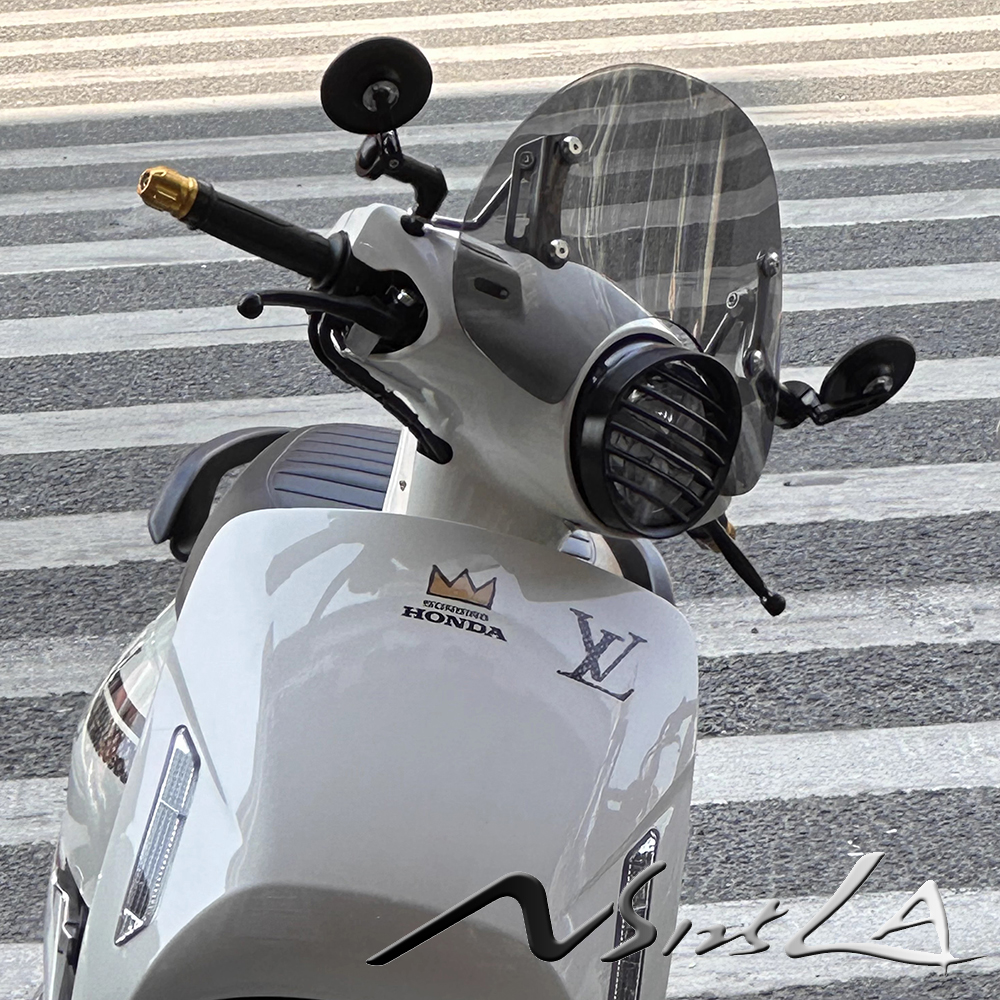 Suitable for Honda NS125LA retrofitted rear-view mirror handlebar mirror CNC aluminum alloy retro round mirror accessories-Taobao