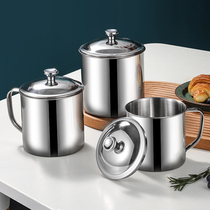 304 stainless steel mouth cup small water mug mug mug cup tea cup with lid handle children home large capacity thickened