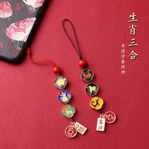 Lifting Cool Scenery Tai Blue Duzodiac Zodiac Mobile Phone Pendant China Wind Hand Machine Chain National Tide Car Key Buckle This Life Thought Matter What Its Like To Make A Fortune And Enter Treasure Ancient Wind Pendant Pendant Hang Accessories Hang Pendant Hang Pendant Accessories