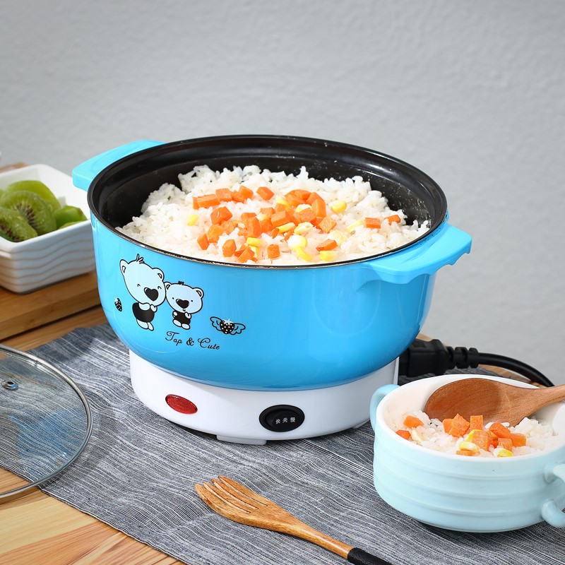 Antarctic people electric frying pan dormitory student multi-functional pot household electric cooking pot frying hot pot cooking noodles small one