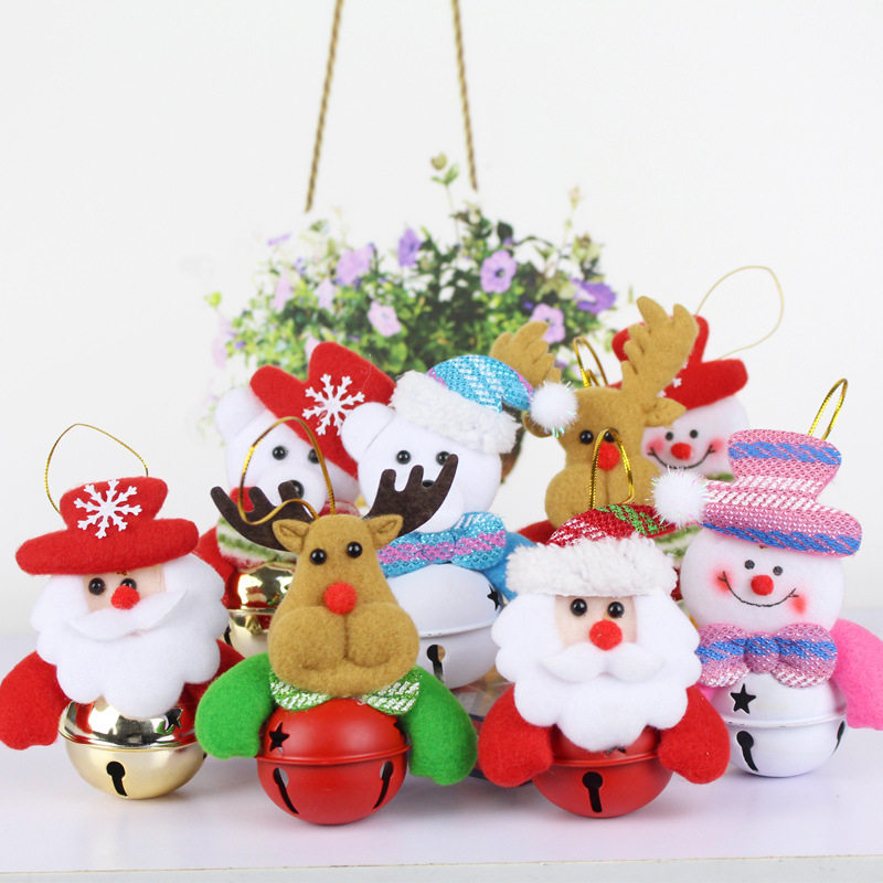 Christmas decoration accessories Christmas tree doll bell old man snowman bell pendant - Taobao