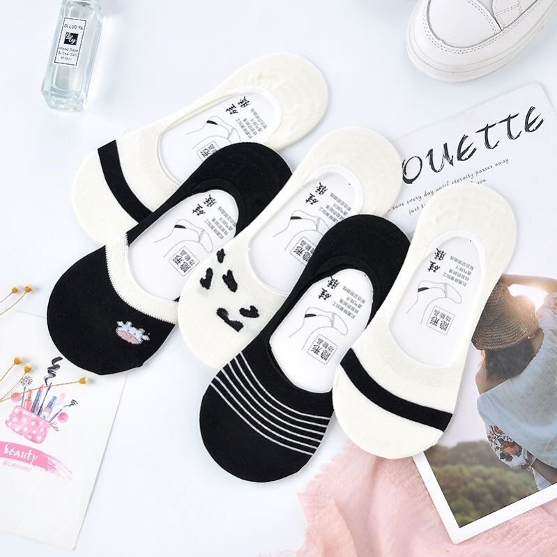 Romantic Socks children Summer slim Invisible Boat Socks Breathable Lovely Days 100 Hitch Silicone Anti Slip Cartoon Cotton Socks