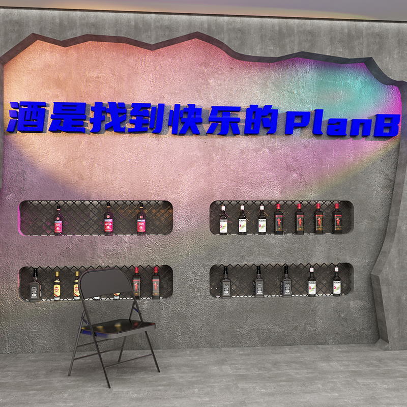 Net Red Punch Card Photo Placement Klein Blue Background Wall Decoration Clear Bar Industrial Wind Acrylic Pendant