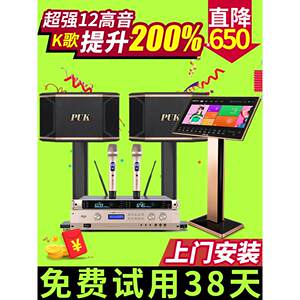 PUK王牌 家庭KTV音响套装 家用功放别墅会所卡拉ok音箱点歌机全套