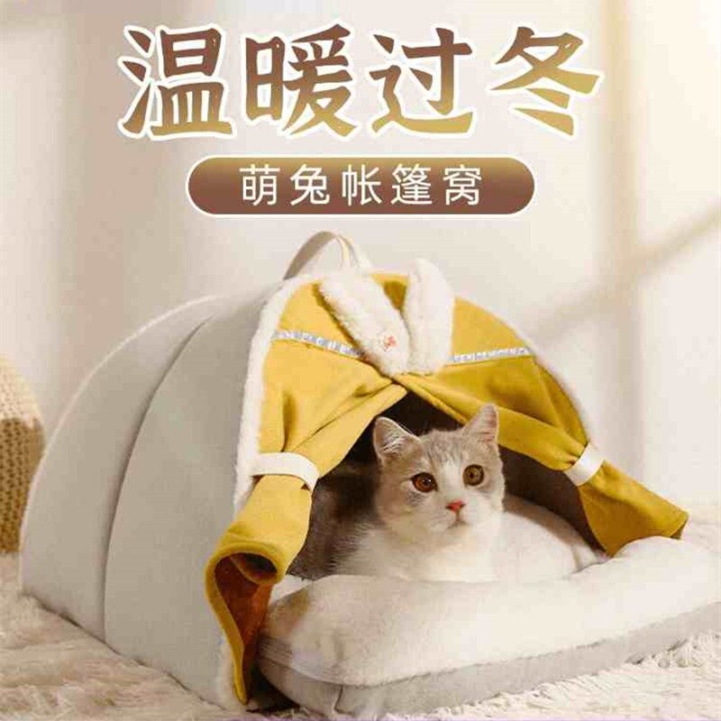 Cat litter winter warm kitten cat bed four seasons universal sleeping cat house tent winter house semi-enclosed