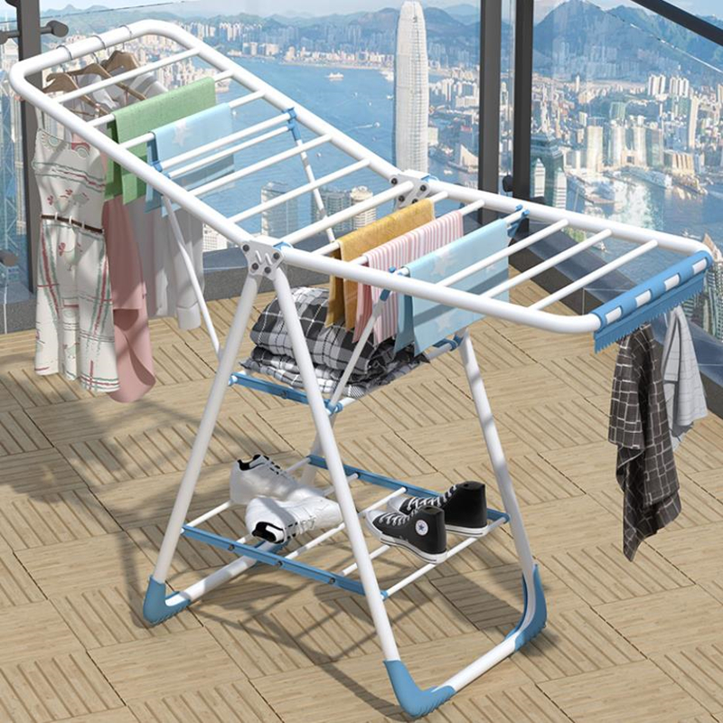 Clothes rack outdoor folding home balcony winter drying quilt artifact baby floor-to-ceiling rental room simple clothes drying rod