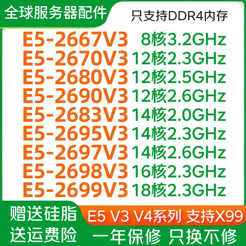 Процессор Intel E5 2667 2670 2680 2683 2690 2695 2697 2698 2699 v3 Изображение 1