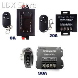 8A 20A 30A DC12V 24V RGB 컨트롤러 3 키 Led 조광기 RF Wir