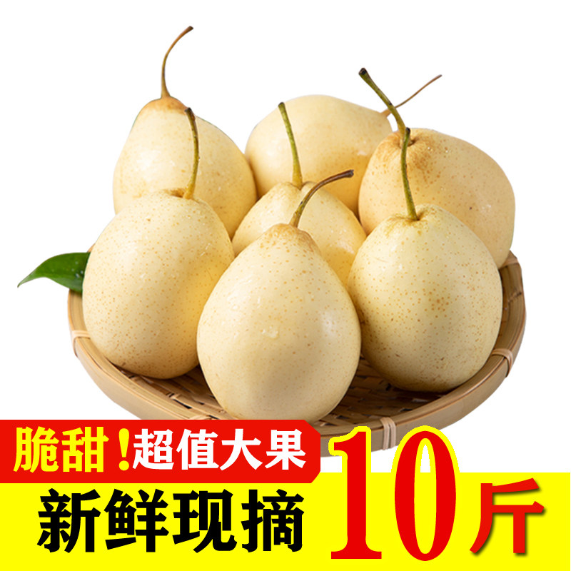 河北鸭梨子10斤,应季皇冠梨水晶梨,怎么选才最甜?🍉梨界新宠来啦!-梨-淘宝好物网
