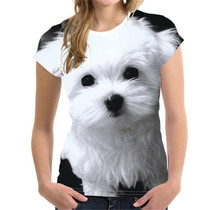 Fashion Lovely Dog 3D Print Women Ladies Girls T-Shirt Anima