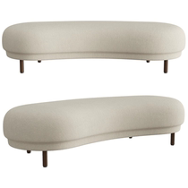 Nordic semi-arc shoe changing stool fabric creative sofa stool home adult bench American country installation customization