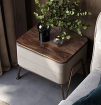 Italian minimalist bedside table villa whole house bedroom with storage bedside table large flat floor light luxury master bedroom storage cabinet