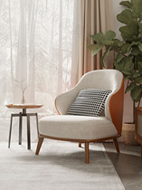 Nordic living room solid wood single sofa tiger chair leisure lounge chair modern simple light luxury creative chair