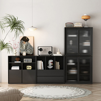 Solid wood free combination bookcase multi-functional living room storage display cabinet storage floor-standing low cabinet TV cabinet sideboard