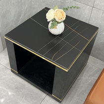 Light luxury minimalist natural slate corner table modern minimalist living room marble side table Nordic sofa side table bedside table