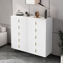 Light luxury chest of drawers solid wood drawer storage cabinet simple modern bedroom multi-layer chest of drawers living room wall storage cabinet