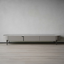 Italian Style Light Extravagant TV Cabinet Modern Minimalist Division Living-room Lockers White Rock Plate Downhill Minimalist Wall Cabinet