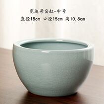 Sleeping Lotus Basin Cylinder Yang NTU Caliber Vase Ceramic Seed Flower Pots Large one-leaf lotus Water Perware Special Number of small fish tanks