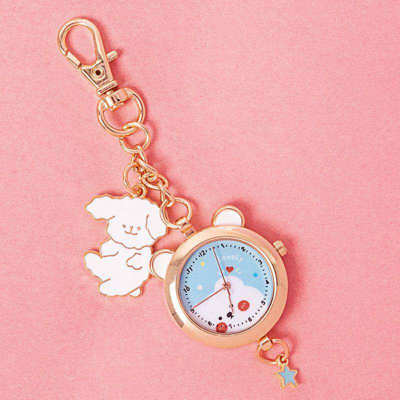 Pocket watch two-dimensional female nurse's watch chest watch can be stretched cute special mini small chest watch children's girl exam table