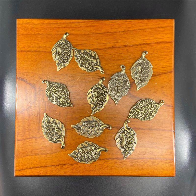Imitation Brass Retro Vintage Fortune Leaf Pendant Ornament Lucky Fortune Leaf Pendant Creative Small Brass Jewelry - Taobao