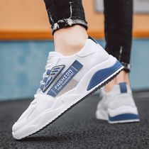Mens shoes 2022 summer breathable thin deodorant mesh panel shoes mens youth trend casual sports small white shoes men