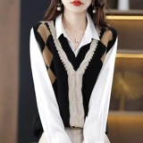 Брендовый кашемировый жилет, трикотажная майка топ