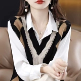 Брендовый кашемировый жилет, трикотажная майка топ