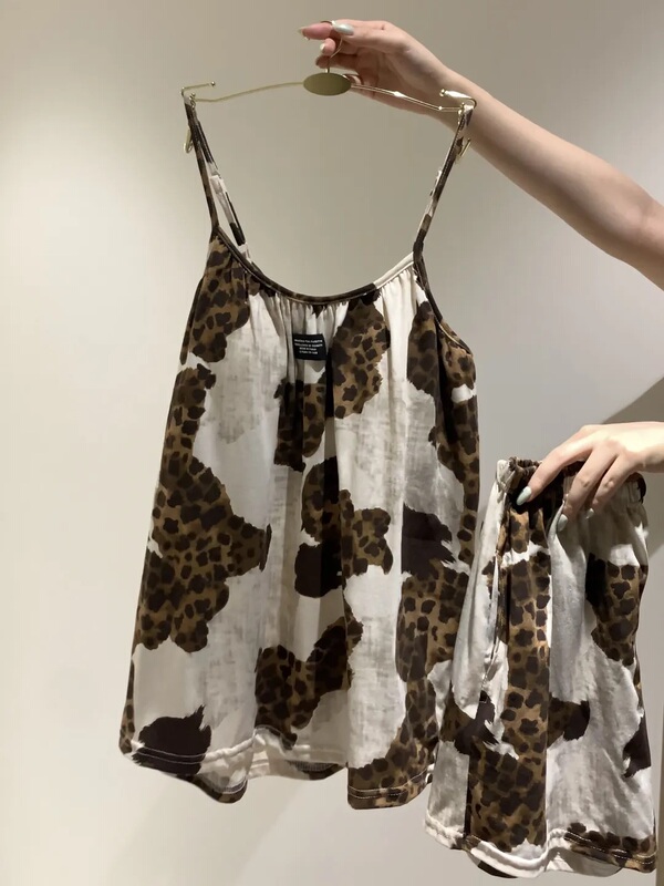 Pinksweet Leopard Print Maillard｜Retro Leopard Print Lazy Pajamas and Loungewear