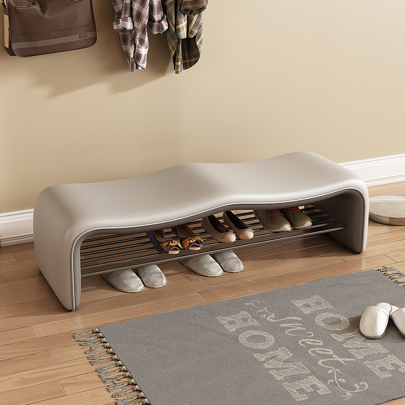 Changing shoes stool Home doorway wearing shoes stool Entrance Stool Designer Clothes cloakroom sofas stool leaning against the wall Bench Bed Tailstool-Taobao