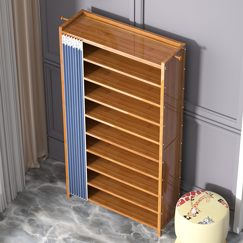 Shoe shelf simple household door dust-proof shoe cabinet storage solid wood multi-layer dormitory 2021 new economical net red