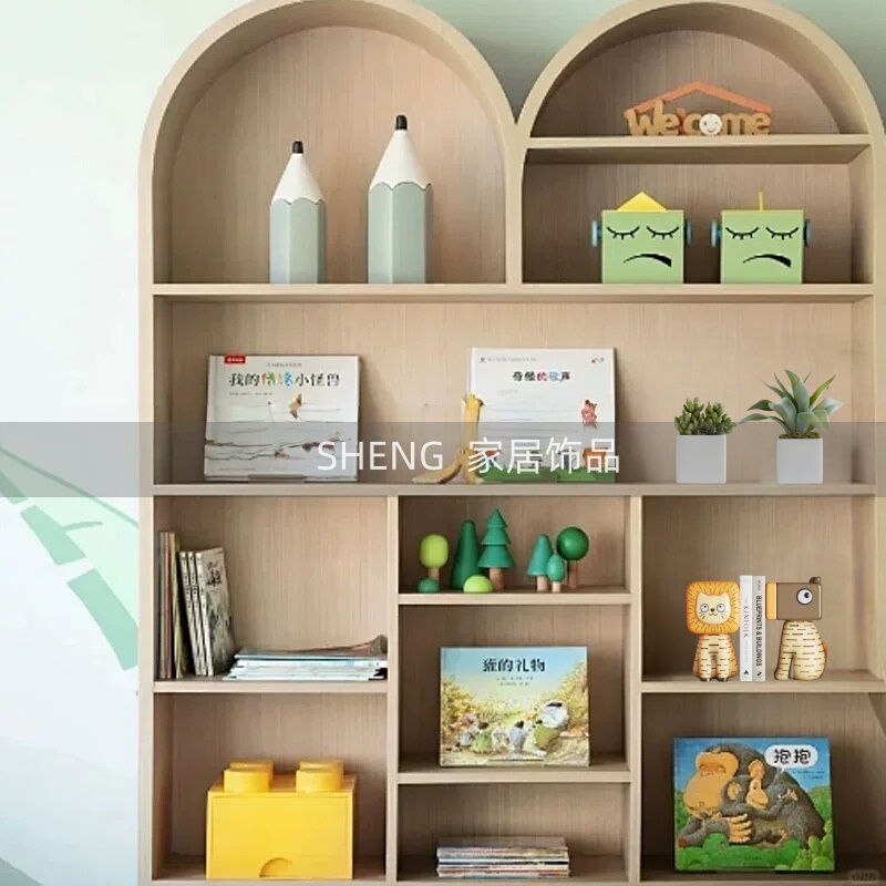 Modern Sales Office Model Room Children's Play Area Bookshelf Creative Art Combination Soft Decoration Desktop Ornaments