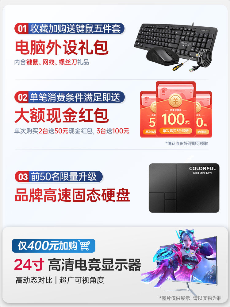 Core I5 Office Desktop Computer Design Modeling Business Office Desktop Host Full Set Home Mini Brand New Desktop Computer DIY Host All-In-One Machine Complete Set