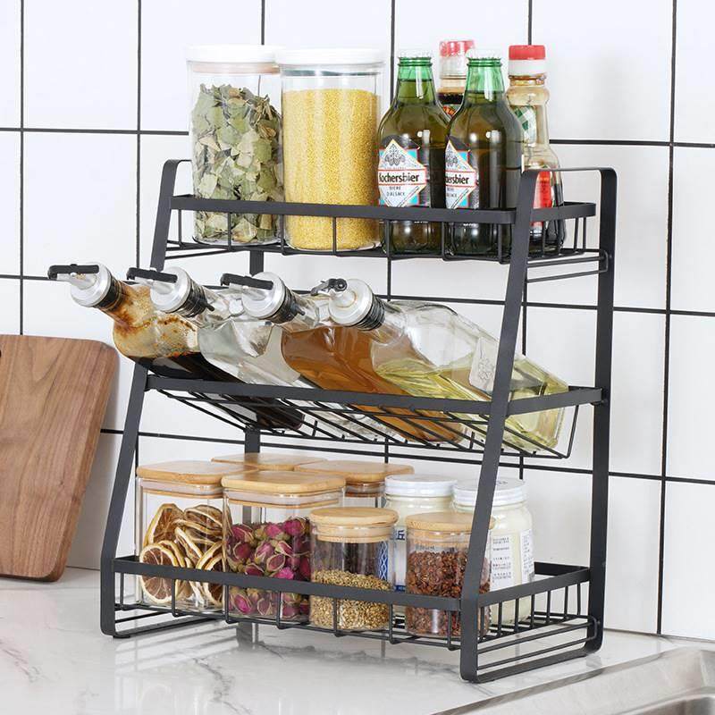 New TWJ-A-00 kitchen t housing floor shelf Multi Stainless Steel Multifunction Home Flooring Seasoning oil
