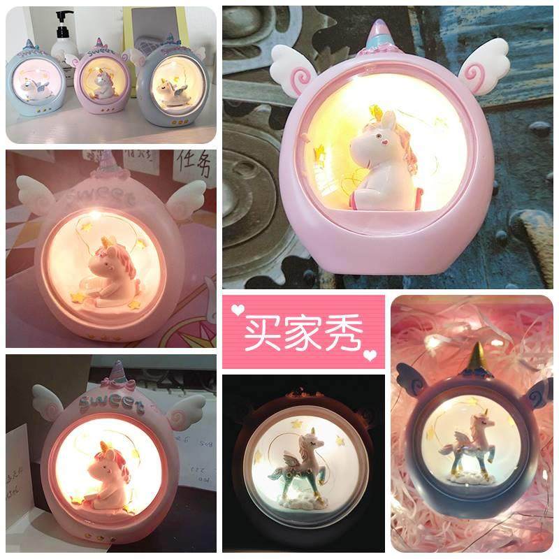 Net Red Pink Unicorn Few Daughters KC0087 Hearts Little Mercy Women Children Girls Study Bedroom Room School Table Clothing