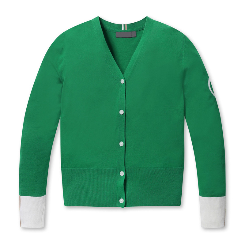 Korean Golf Trendy Women's Jacket New Fashion V-Neck Cardigan Coat Comfortable High-Elastic Sports Versatile Top