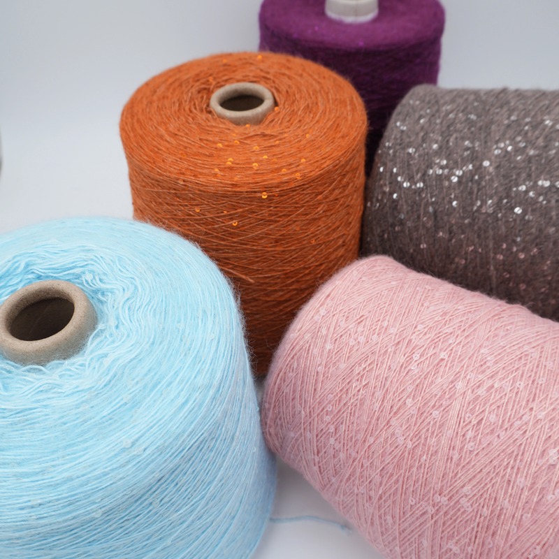 【Bfn Yarn】Wool Alpaca Yarn with Sequins 【Bfn Yarn】Wool Alpaca Yarn with Sequins
