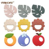 1PC Cartoon Leaf Baby Silicone Teether BPA Free Cute Leaf Fo