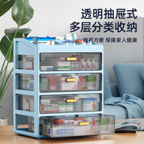 Transparent Medicine Box Containing box Drawer Home Large-capacity Family Edition Multi-purpose Multilayer Super Large Number Medical Box