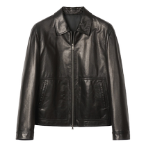 SINBOS first layer vegetable tanned goatskin leather jacket mens genuine leather short loose jacket autumn new business casual jacket