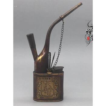Hookah old-fashioned republic of china collection antiques and miscellaneous shoubi nanshan everlasting pine pure copper longevity star tobacco bottle old-fashioned tobacco stem