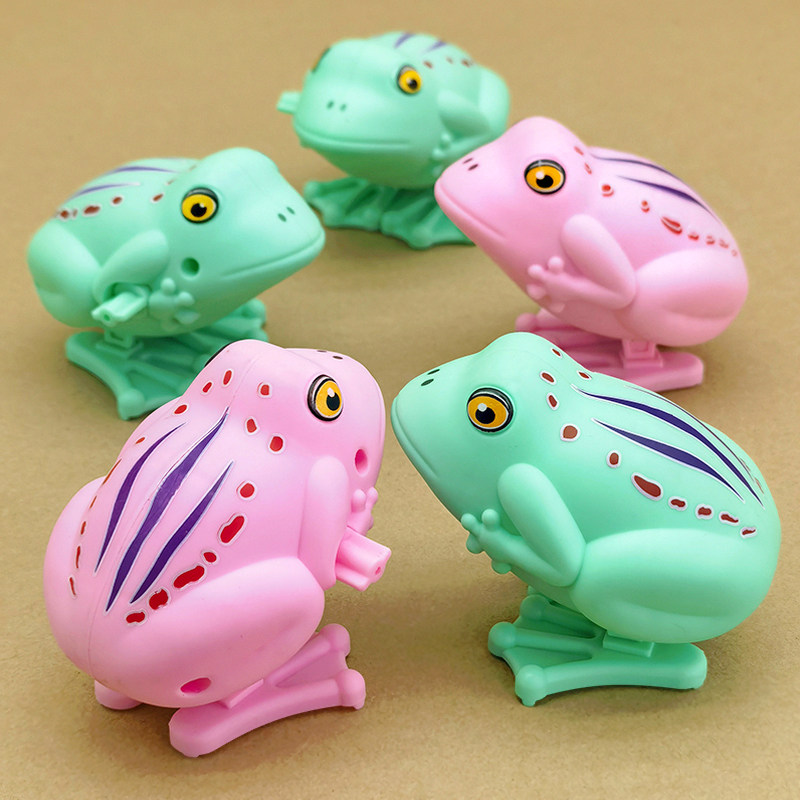 Upper Chord Children Clockwork Toy Jumping Big Frog will move the simulation of small animal male and female babies' Puzzle Climbing Interaction-Taobao