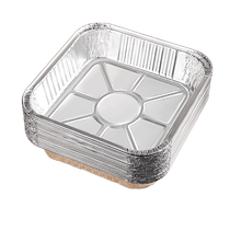 Air fryer special tin foil plate square baking pan tin foil box tin foil oven household aluminum foil tin foil bowl 2206