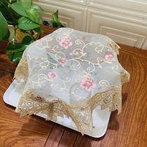 Tea set cover cloth dustproof cloth square water cup cover tea tray small fresh lace kung fu tea ceremony tea cup fruit plate cover towel