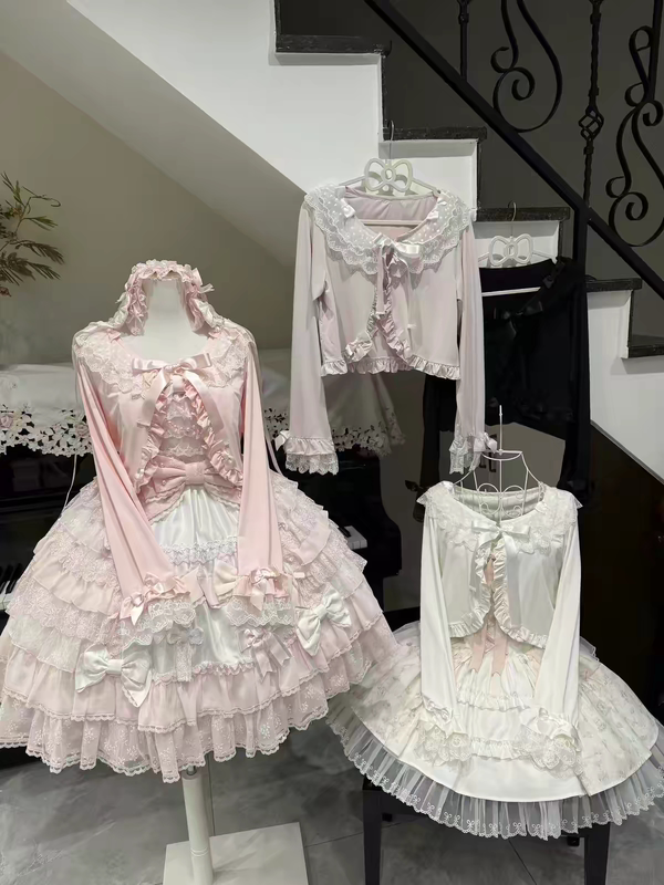 [Ice-Feel Fabric] Little Sweet Cake Ice Silk Sunscreen Fabric Versatile Cute Cabbage Multi-Color Lolita Cardigan