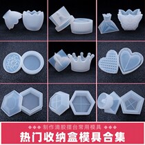 Turn over glue drop mold handmade silicone turn over girl nine-tailed fox wing storage box crystal glue drop DIY material