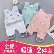 Childrens pure cotton baby baby belly button belly and autumn winter half back protective belly button for men and women keeping warm and legs to be cool