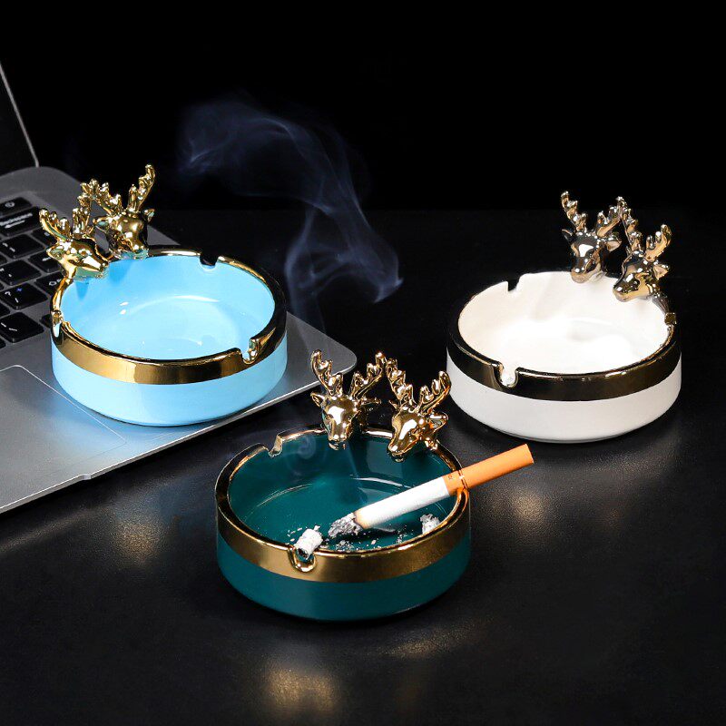 Decorative Light Lavish Sketching the Ashtray Creativity Cute Personality Trend Pendulum 2021 New Chinese Nordic Home Living Room