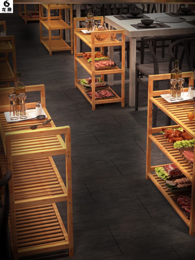 Vegetable Shelf Special Shelving for Bamboo Commercial Tray Sub GROUND FRUIT AND VEGETABLE GRILLED MEAT SHOP HOT POT VEGETABLE RACK HOTEL